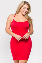 Load image into Gallery viewer, Plus Size Solid Seamless Long Cami Top Yelete Slip Dress