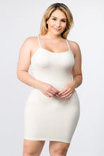 Load image into Gallery viewer, Plus Size Solid Seamless Long Cami Top Yelete Slip Dress