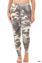 Load image into Gallery viewer, Plus Size Microfiber Camouflage Leggings