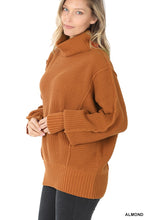 Load image into Gallery viewer, Women's Low Gauge Turtleneck Oversized Sweater