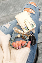 Load image into Gallery viewer, Leopard Beaded Key Ring Wallet Bracelet