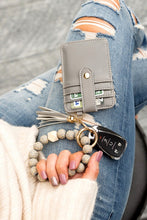 Load image into Gallery viewer, Leopard Beaded Key Ring Wallet Bracelet