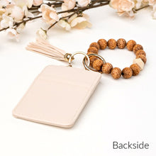 Load image into Gallery viewer, Leopard Beaded Key Ring Wallet Bracelet