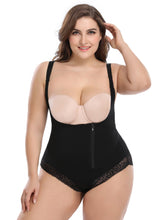 Load image into Gallery viewer, Lace Trim Plus Size Shapewear Bodysuit
