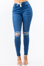 Load image into Gallery viewer, BANDED HIGH WAIST SKINNY JEANS
