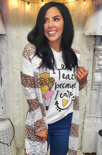 Load image into Gallery viewer, I Teach Because I Care V-Neck T-Shirt