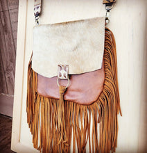 Load image into Gallery viewer, Handbag Flap and Hoop Tassel Accent