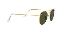Load image into Gallery viewer, Ray-Ban RB3447 Round Metal Sunglasses, Gold/Green, 53 mm