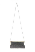 Load image into Gallery viewer, Rhinestone Pave Clutch and Crossbody Bag with Hook Accent
