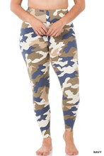 Load image into Gallery viewer, Plus Size Microfiber Camouflage Leggings