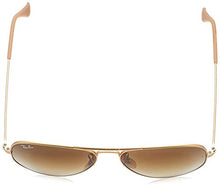 Load image into Gallery viewer, RB3025 Aviator Classic Gradient Sunglasses, Matte Gold/Brown Gradient, 58 mm