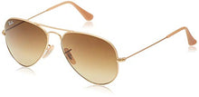 Load image into Gallery viewer, RB3025 Aviator Classic Gradient Sunglasses, Matte Gold/Brown Gradient, 58 mm