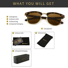 Load image into Gallery viewer, SUNGAIT 80s Sunglasses Retro Semi Rimless for Men Women (Amber Frame/Brown Lens) 3016 HPKC
