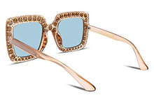 Load image into Gallery viewer, FEISEDY Women Sparkling Crystal Sunglasses Oversized Square Thick Frame B2283