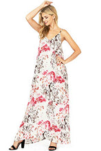 Load image into Gallery viewer, Love Stitch Women's Light Linen Simple Floral Maxi Dress (S/M, Rasberry)