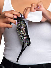 Load image into Gallery viewer, Women's Rhinestone Fashionable Face Mask, Zuri Black, One Size US