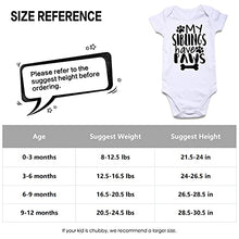 Load image into Gallery viewer, My Siblings Have Paws Baby Girls Boys Layette Infant Short Sleeve Onesies 0-3, 3-6,6-12 Months