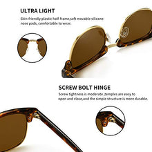 Load image into Gallery viewer, SUNGAIT 80s Sunglasses Retro Semi Rimless for Men Women (Amber Frame/Brown Lens) 3016 HPKC
