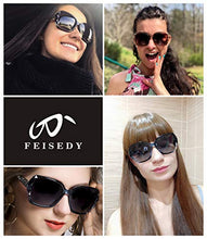 Load image into Gallery viewer, FEISEDY Classic Polarized Women Sunglasses Sparkling Composite Frame B2289