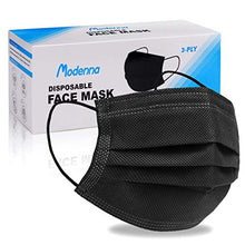Load image into Gallery viewer, Modenna Disposable Face Mask Black 50Pcs