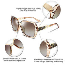 Load image into Gallery viewer, FEISEDY Classic Polarized Women Sunglasses Sparkling Composite Frame B2289