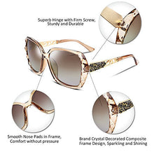 Load image into Gallery viewer, FEISEDY Classic Polarized Women Sunglasses Sparkling Composite Frame B2289