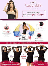 Load image into Gallery viewer, Lady Slim Fajas Colombiana Latex Waist Trainer Cincher Trimmer Corset Weight Loss Shaper Black
