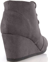 Load image into Gallery viewer, MARCOREPUBLIC Galaxy Womens Wedge Boots - (Charcoal)