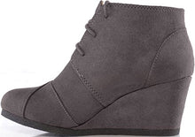 Load image into Gallery viewer, MARCOREPUBLIC Galaxy Womens Wedge Boots - (Charcoal)