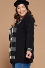 Load image into Gallery viewer, Plus Size Buffalo Plaid Check Contrast Pullover Tunic Top