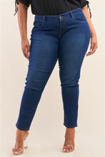 Load image into Gallery viewer, Plus Size Low-Mid Rise Straight Cut Denim Pants - Size 18 Available