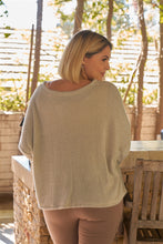 Load image into Gallery viewer, Plus Light-grey Fuzzy Round Neck Long Sleeve Relaxed Fit Cozy Sweatshirt
