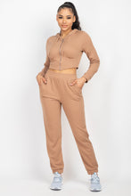 Load image into Gallery viewer, Zip-up Corset Hoodie & Jogger Pants Set