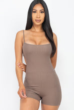 Load image into Gallery viewer, Ribbed Sleeveless Back Cutout Bodycon Active Romper