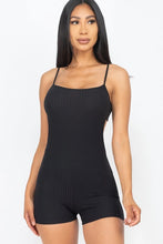 Load image into Gallery viewer, Ribbed Sleeveless Back Cutout Bodycon Active Romper