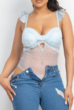 Load image into Gallery viewer, Sweetheart Cut-out Cami Ruffled Bodysuit