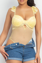 Load image into Gallery viewer, Sweetheart Cut-out Cami Ruffled Bodysuit