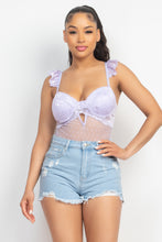 Load image into Gallery viewer, Sweetheart Cut-out Cami Ruffled Bodysuit