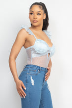 Load image into Gallery viewer, Sweetheart Cut-out Cami Ruffled Bodysuit