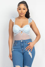 Load image into Gallery viewer, Sweetheart Cut-out Cami Ruffled Bodysuit