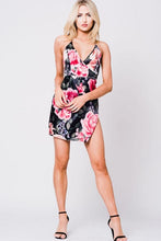 Load image into Gallery viewer, FLORAL PRINT HALTER MINI DRESS