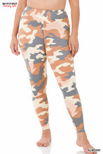 Load image into Gallery viewer, Plus Size Microfiber Camouflage Leggings