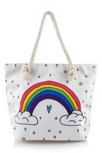 Load image into Gallery viewer, Rainbow and Clouds Tote Bag
