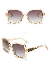 Load image into Gallery viewer, Pop Sassy Polarized Women's Square Sunglasses Sparkling Composite Shiny Frame
