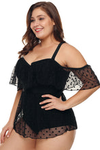 Load image into Gallery viewer, Sheer Mesh Off Shoulder One Piece Swimsuit