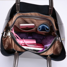 Load image into Gallery viewer, New Ladies Glossy Leather Shoulder Handbag