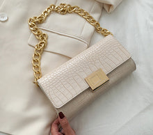 Load image into Gallery viewer, Crocodile Mini Chain Women's Leather Crossbody Handbag