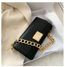 Load image into Gallery viewer, Crocodile Mini Chain Women's Leather Crossbody Handbag
