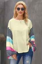 Load image into Gallery viewer, Striped Colorblock Loose Long Sleeve Top