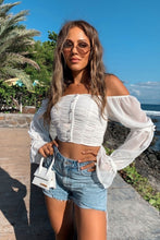 Load image into Gallery viewer, Off The Shoulder Ruched Detail Top